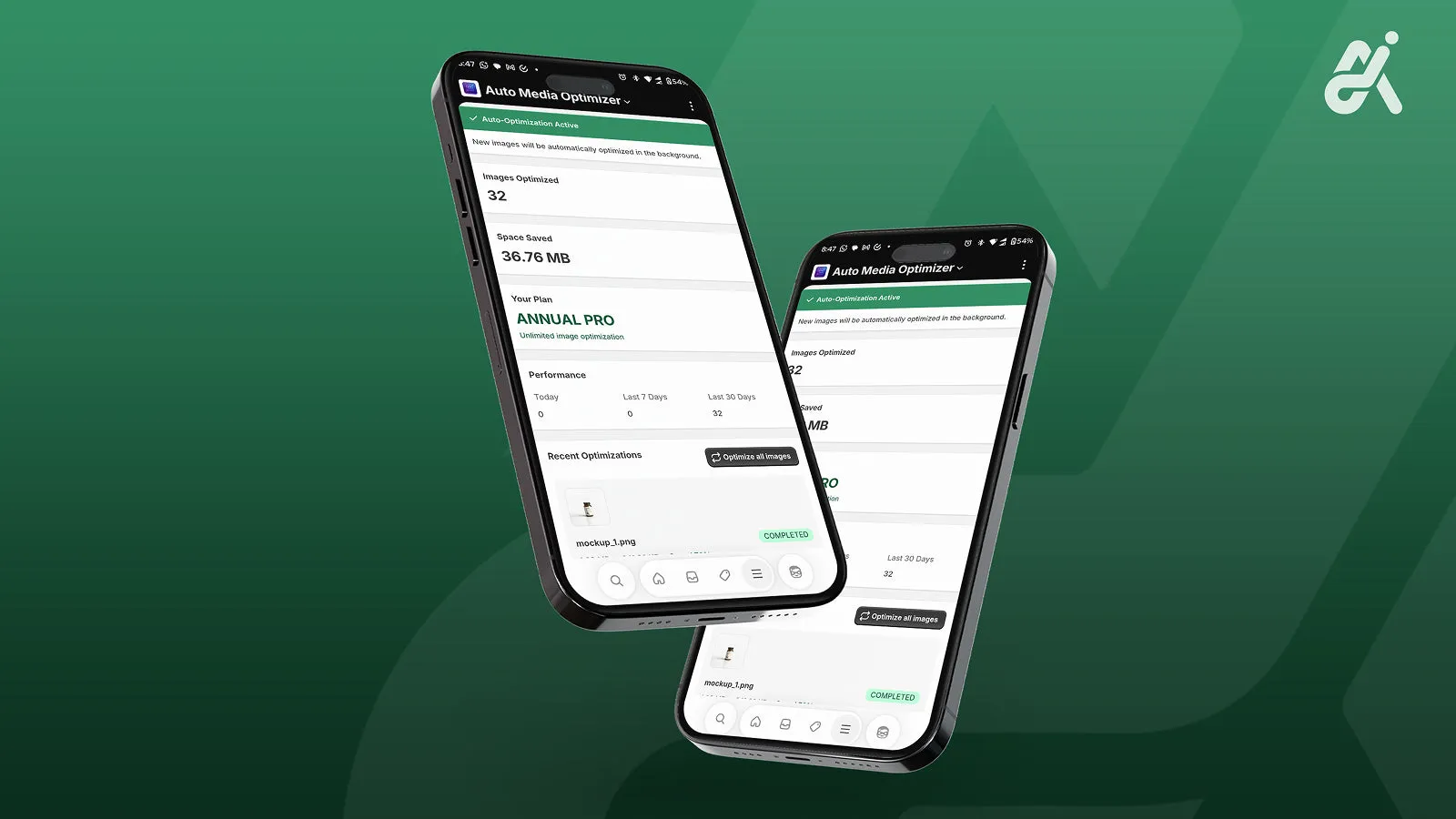 Dashboard on mobile